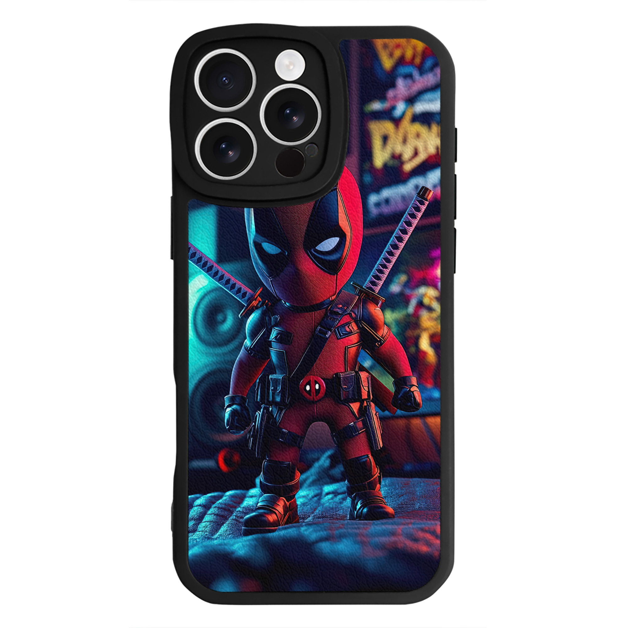 （画像用） Deadpool デッドプール 【iPhone 16シリーズ対応】シリコンスマホケース（レザー調） 材質：シリコン